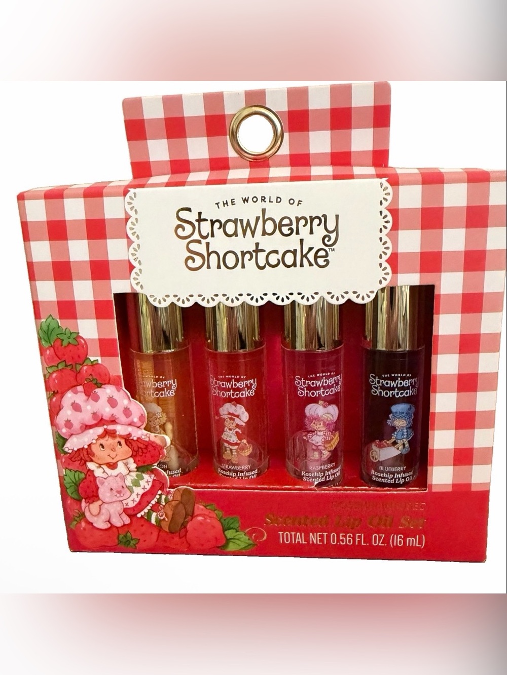 Strawberry Shortcake Kids Lip Oil Set of 4 Assorted Scents